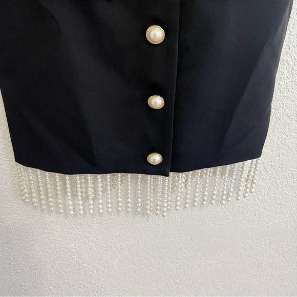 NWT Anthropologie Endless Rose Beaded Fringe Mini Dress - Picture 10 of 13